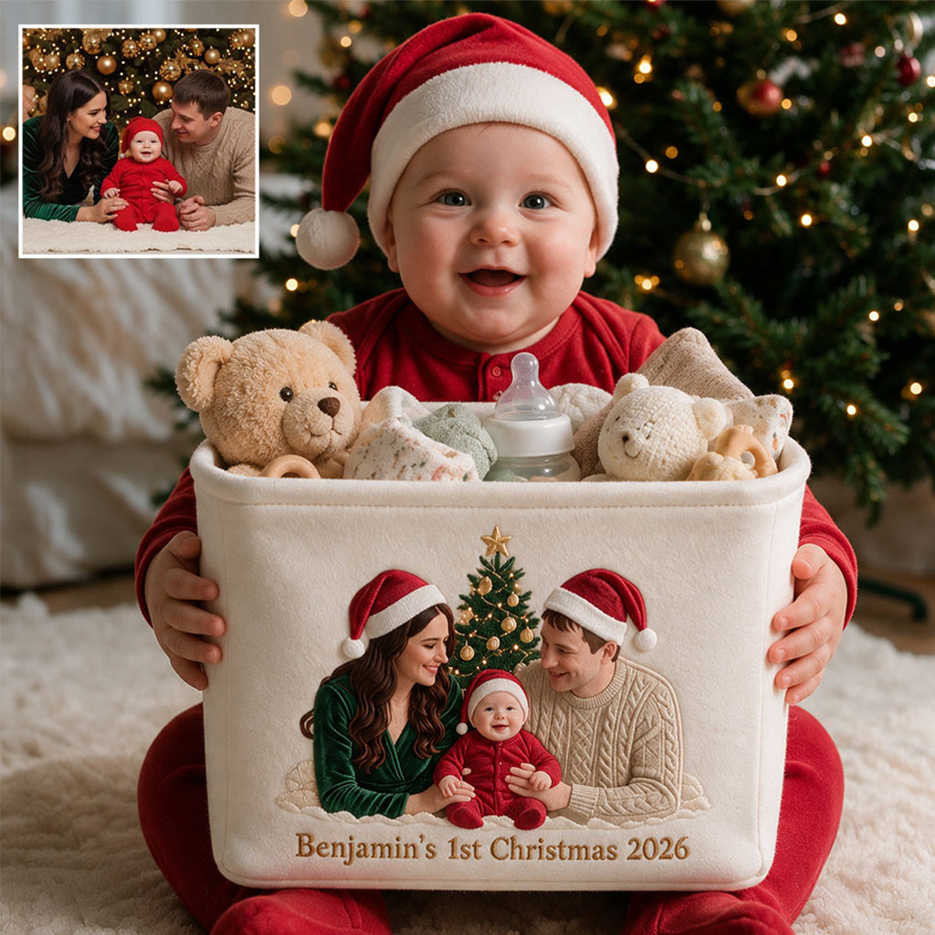 Christmas Eve Box - Personalized Kid Rectangle Storage Basket
