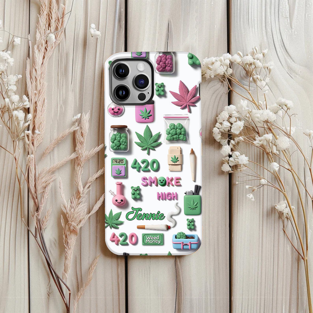 Coque de téléphone personnalisée Stoner Chic - Motif cannabis