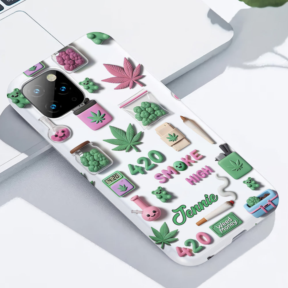Coque de téléphone personnalisée Stoner Chic - Motif cannabis