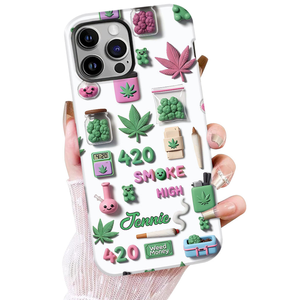 Coque de téléphone personnalisée Stoner Chic - Motif cannabis