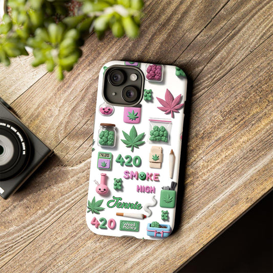Coque de téléphone personnalisée Stoner Chic - Motif cannabis