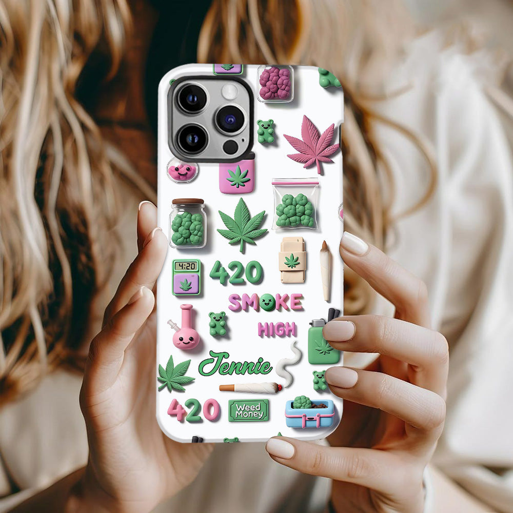 Coque de téléphone personnalisée Stoner Chic - Motif cannabis