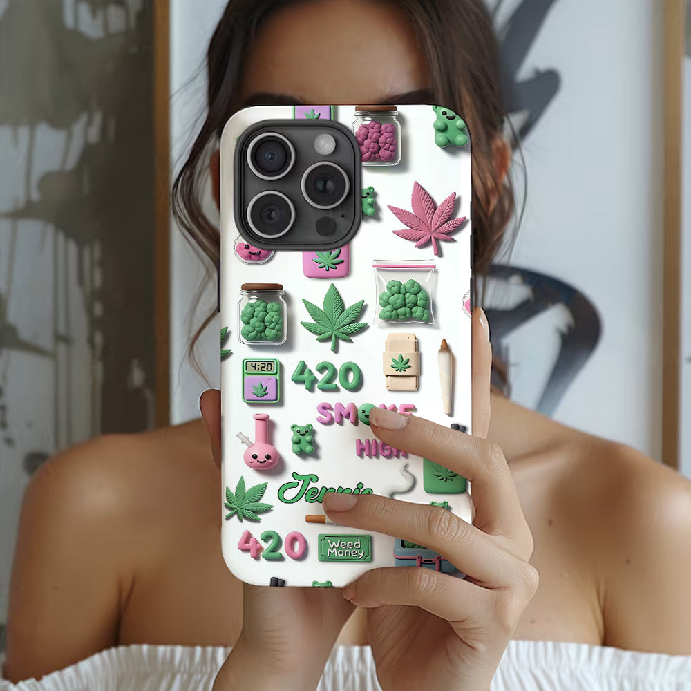 Coque de téléphone personnalisée Stoner Chic - Motif cannabis