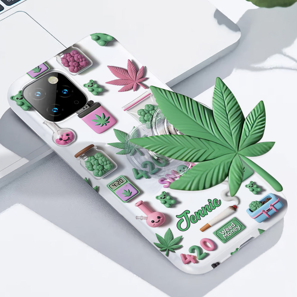 Coque de téléphone personnalisée Stoner Chic - Motif cannabis
