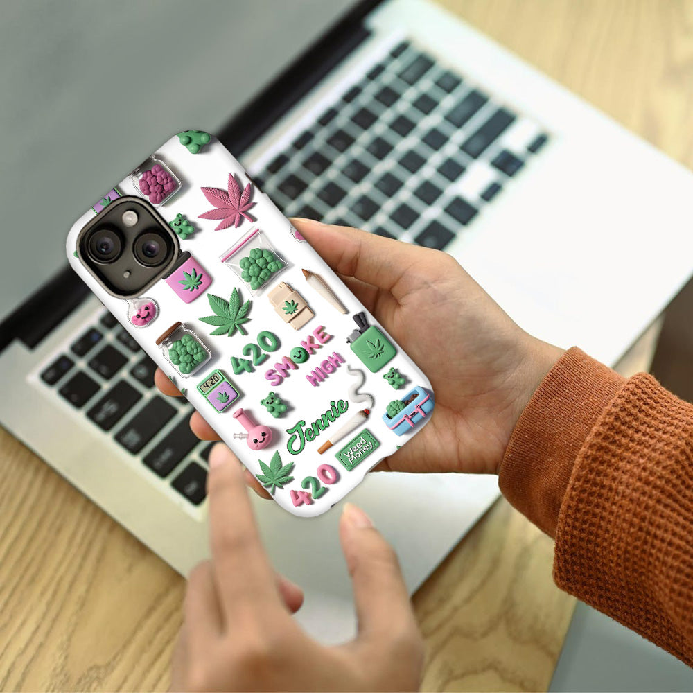 Coque de téléphone personnalisée Stoner Chic - Motif cannabis