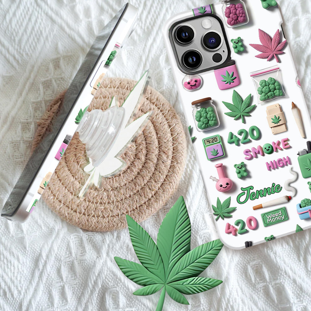 Coque de téléphone personnalisée Stoner Chic - Motif cannabis