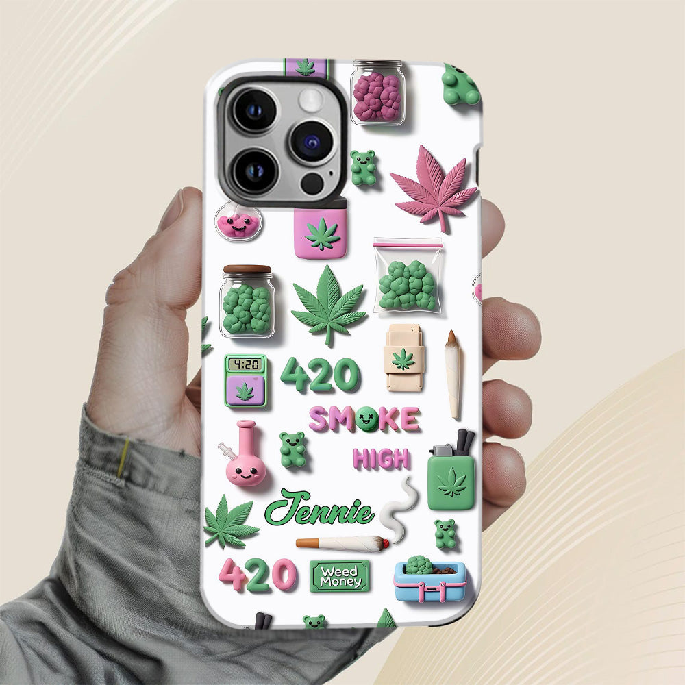 Coque de téléphone personnalisée Stoner Chic - Motif cannabis