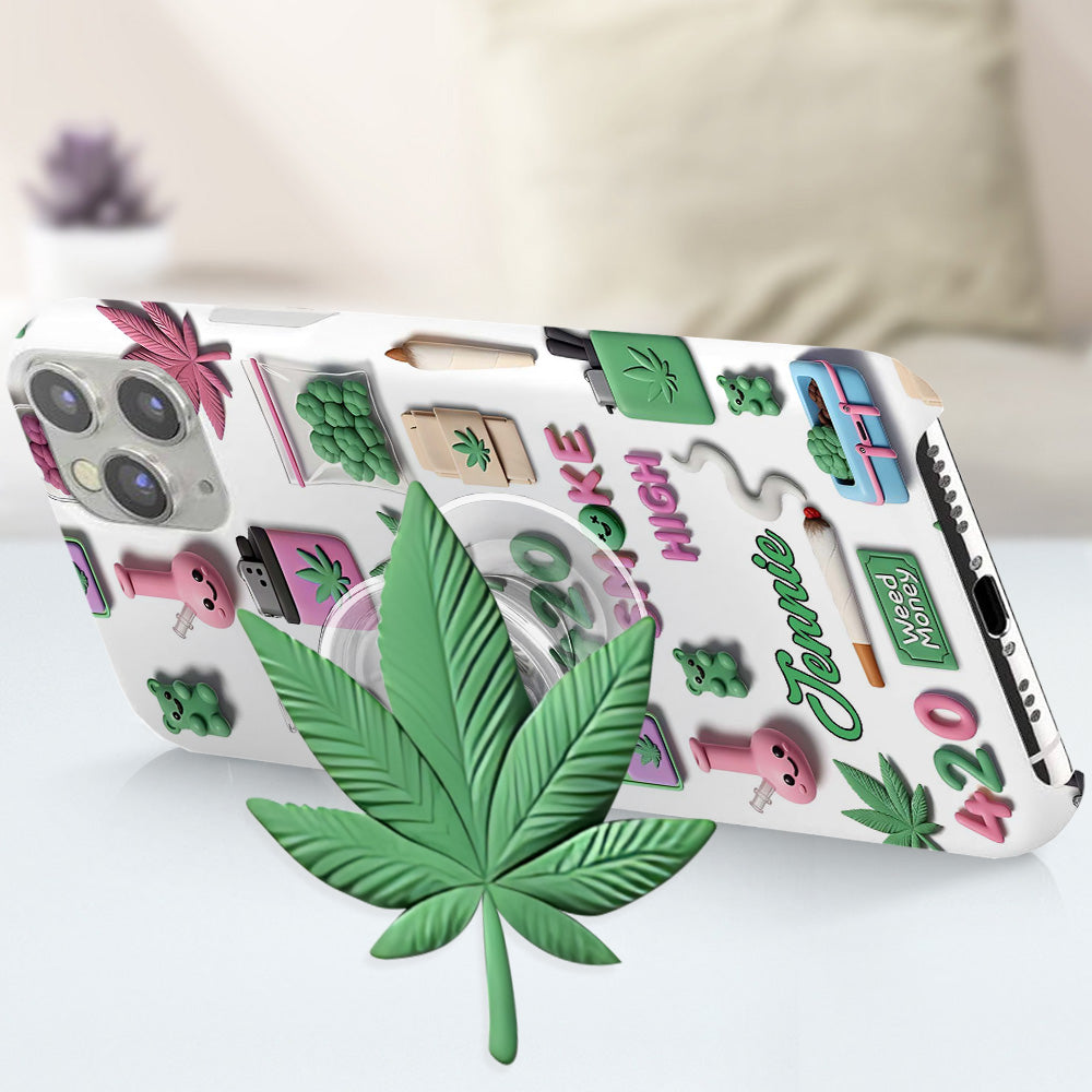 Coque de téléphone personnalisée Stoner Chic - Motif cannabis