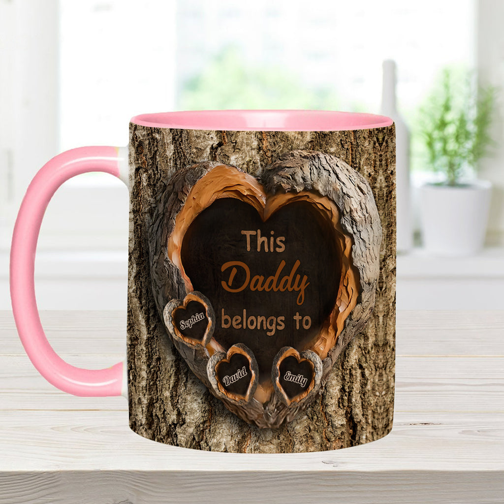 Daddy's Hearts - Personalized Father Accent Mug