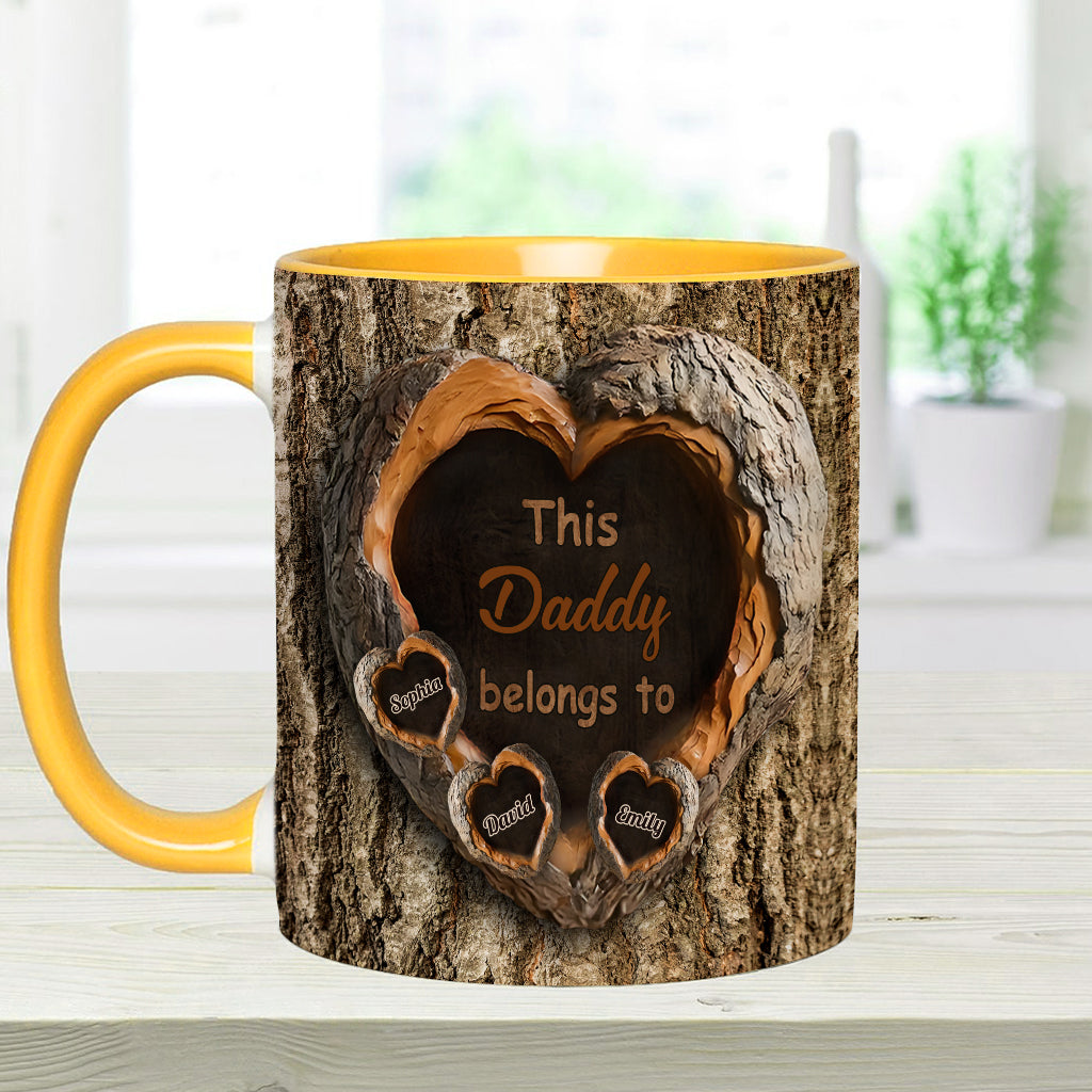 Daddy's Hearts - Personalized Father Accent Mug
