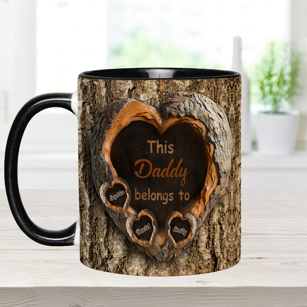 Daddy's Hearts - Personalized Father Accent Mug