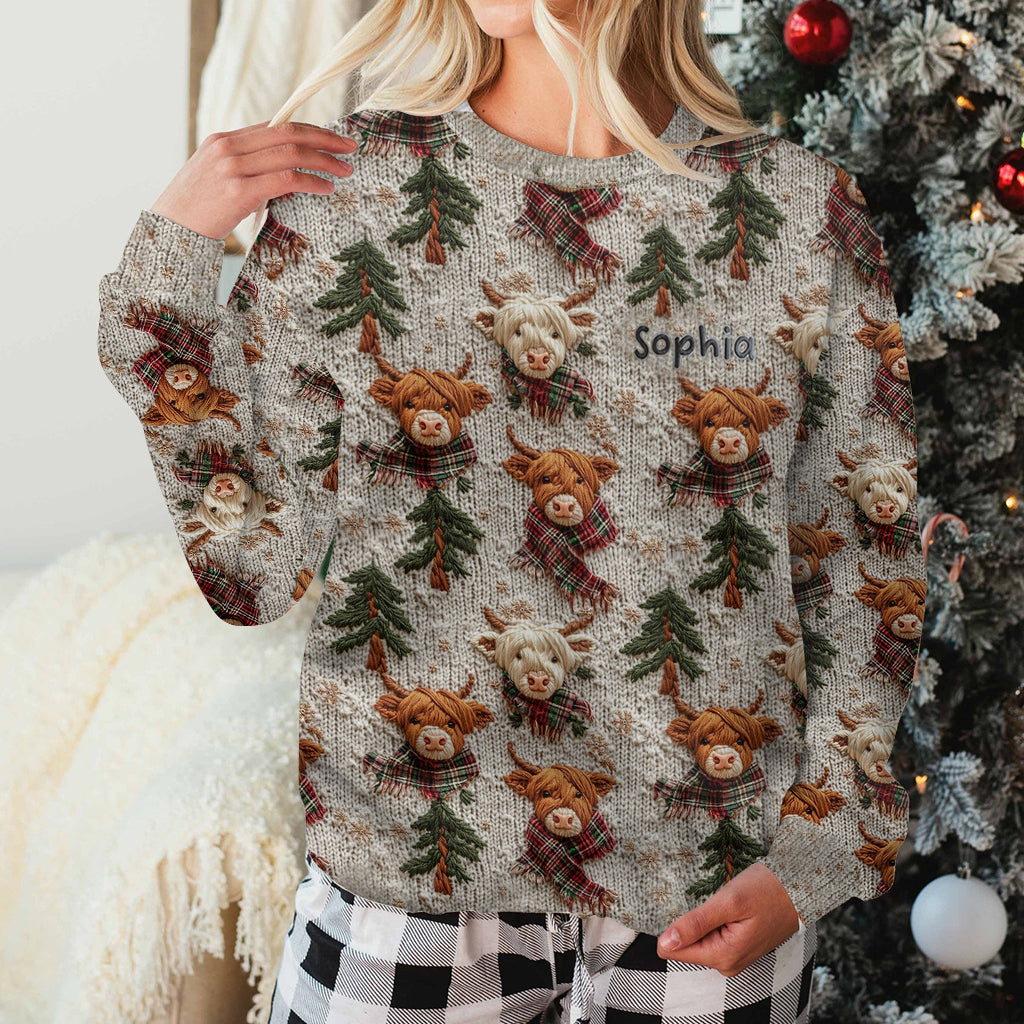 Liebe Hochlandrinder - Personalisierter Hochlandrinder-Pullover