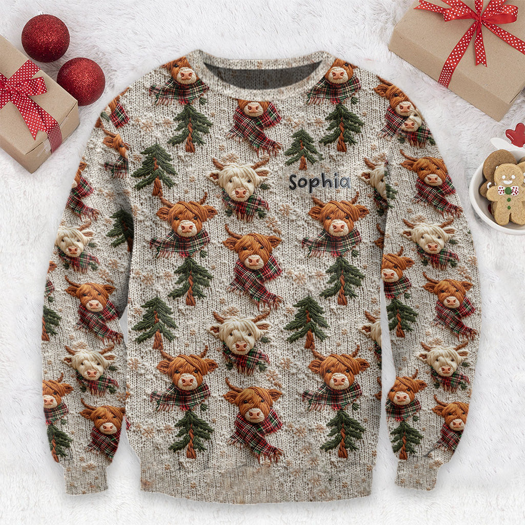 Liebe Hochlandrinder - Personalisierter Hochlandrinder-Pullover