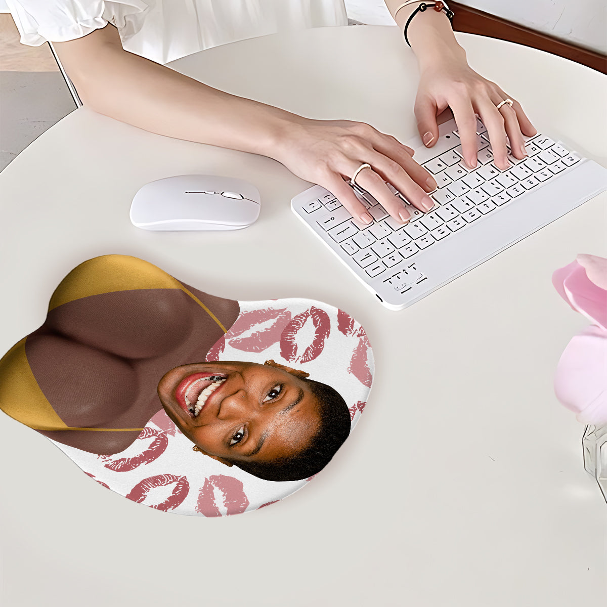 Custom Face Funny & Naughty - Personalized Couple 3D Mouse Pad