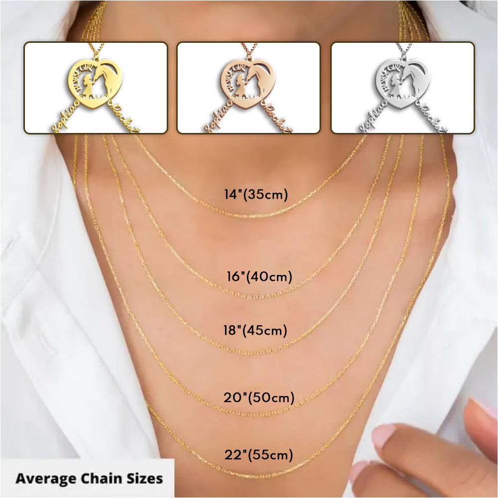 Horse Girl - Personalized Horse Necklace with Charms