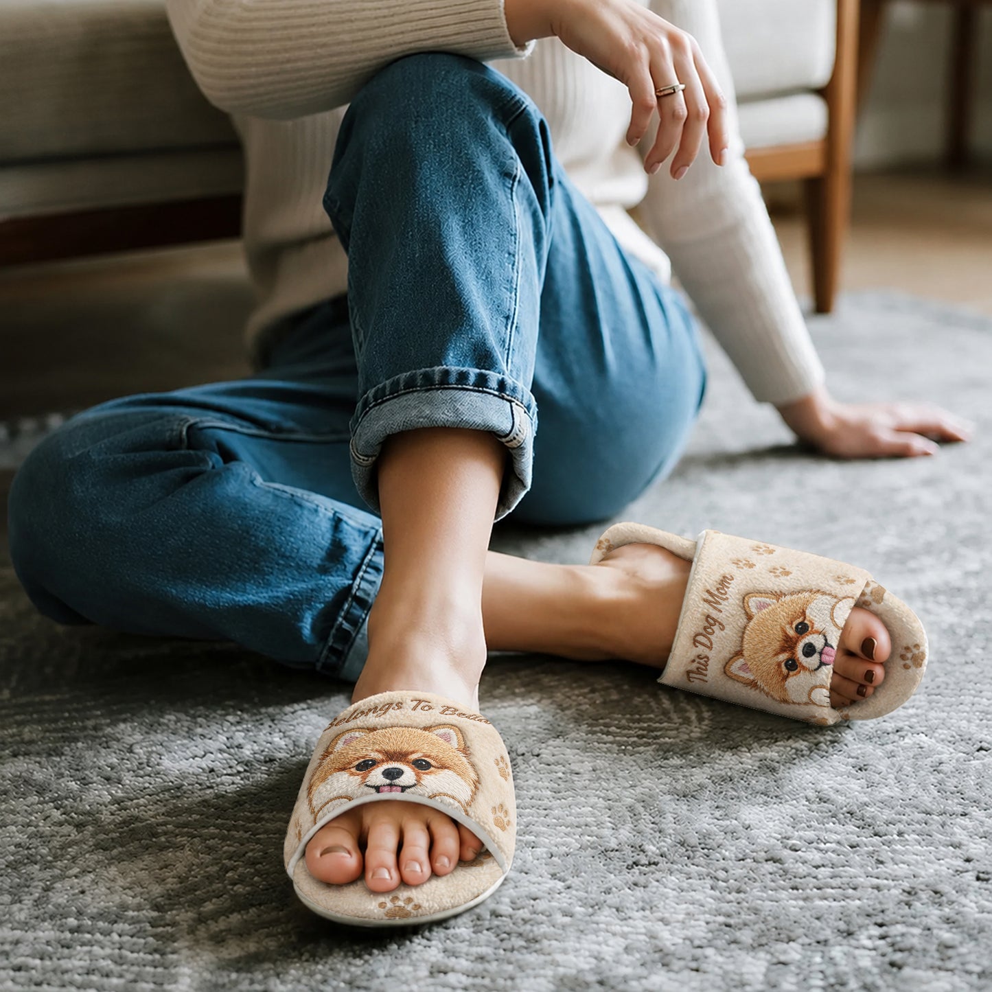 Chaussons Personnalisés pour Animaux - Chaussons Ouverts Personnalisés