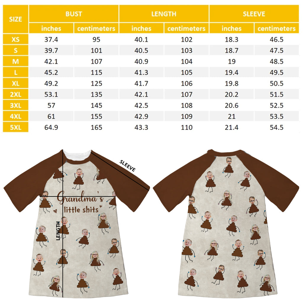 Mommy's Little Shits - Personalized Mother Sleep T-shirt Dress