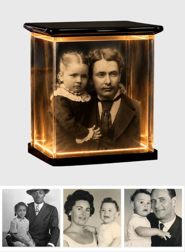 Individuelles Foto Immer Bei Ihnen - Personalisierte 3D Erinnerungsbox