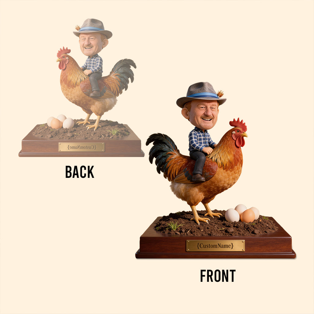 Idée cadeau pour les amoureux de la ferme, des poules et de la vie à la ferme : plaque acrylique personnalisée en forme de poule.