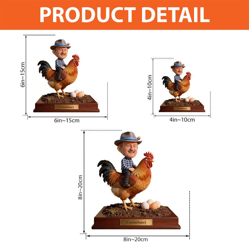 Idée cadeau pour les amoureux de la ferme, des poules et de la vie à la ferme : plaque acrylique personnalisée en forme de poule.