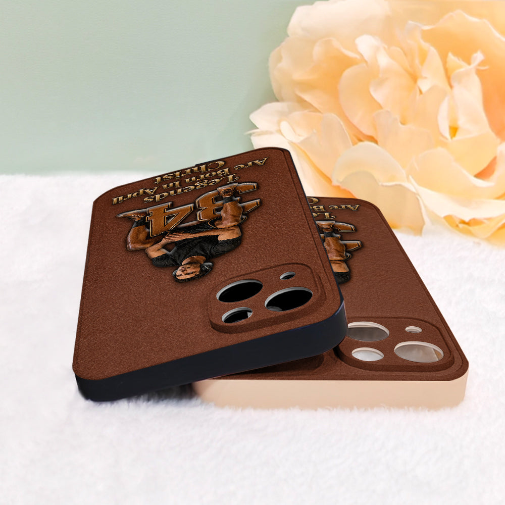 Happy Birthday Legends - Personalized Birthday 3D Embossed Leather Phone Case