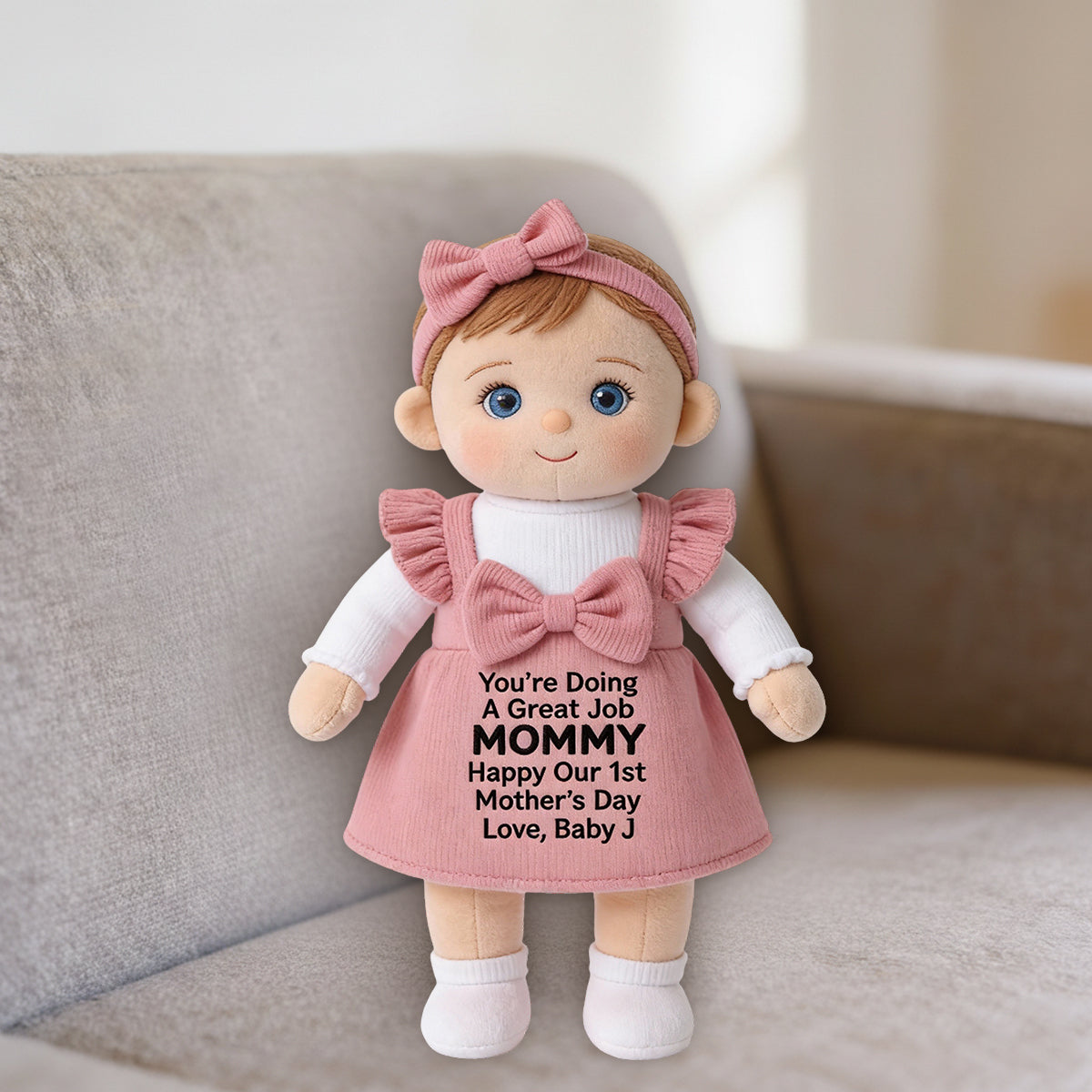 You're Doing A Great Job Mommy - Personalized Mother Premium Faux Fur Pillow