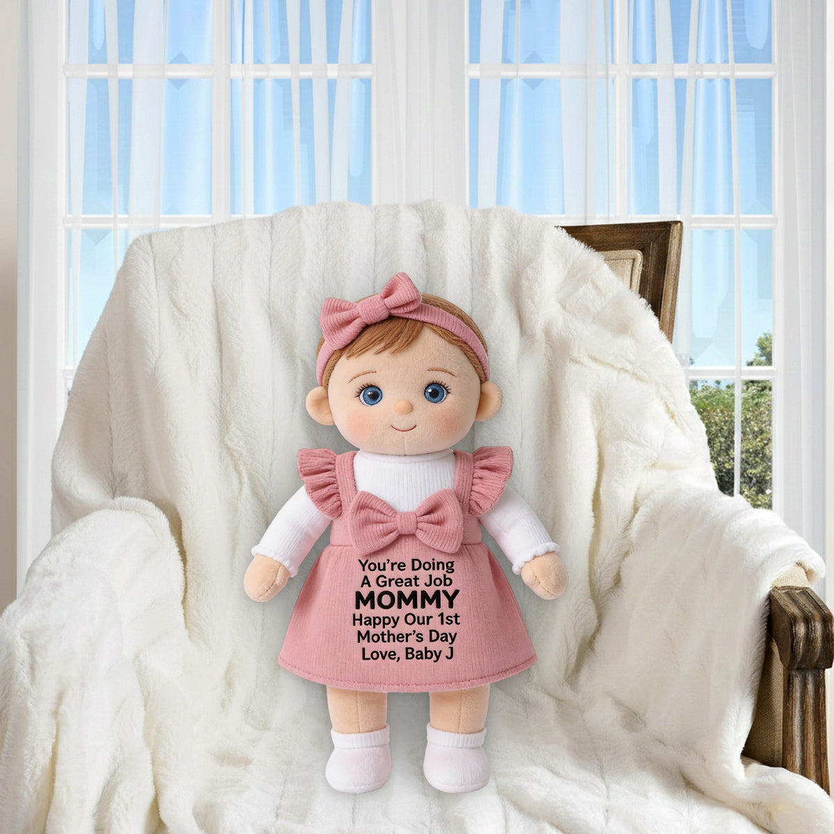 You're Doing A Great Job Mommy - Personalized Mother Premium Faux Fur Pillow