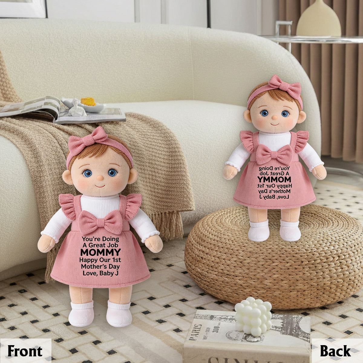 You're Doing A Great Job Mommy - Personalized Mother Premium Faux Fur Pillow