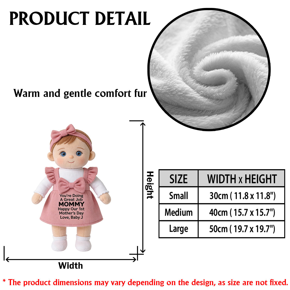 You're Doing A Great Job Mommy - Personalized Mother Premium Faux Fur Pillow