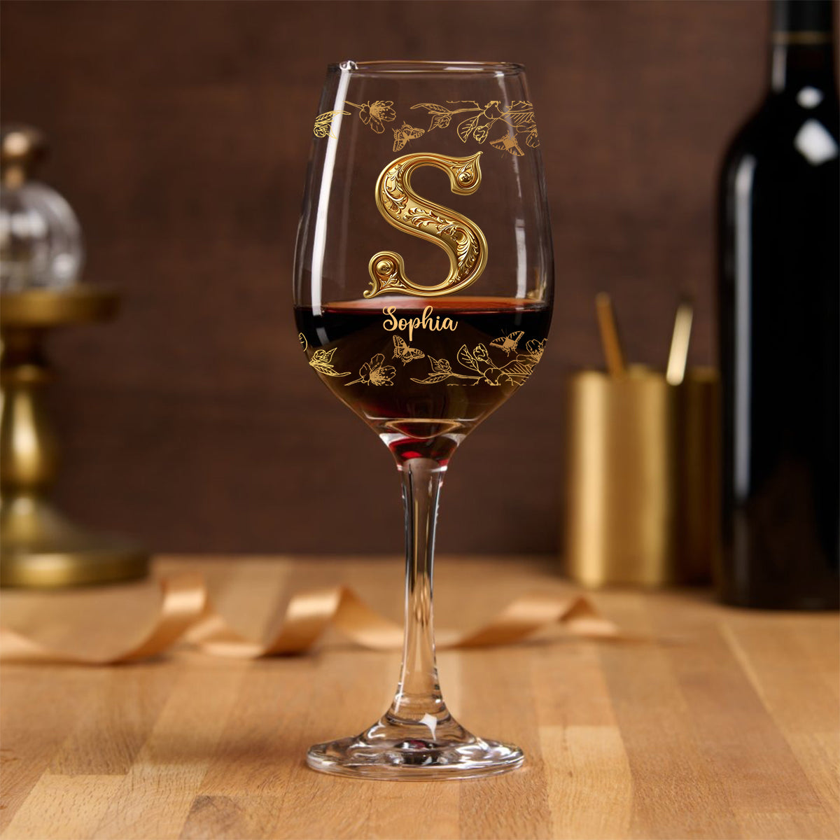 Besties Forever - Personalized Bestie Wine Glass With Long Stem