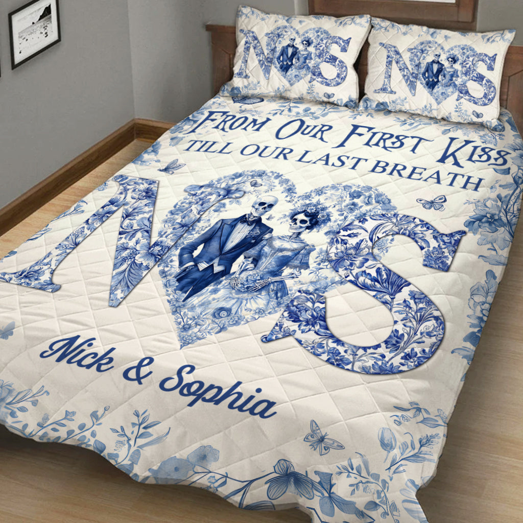 Till Death Do Us Part - Personalized Couple Quilt Set