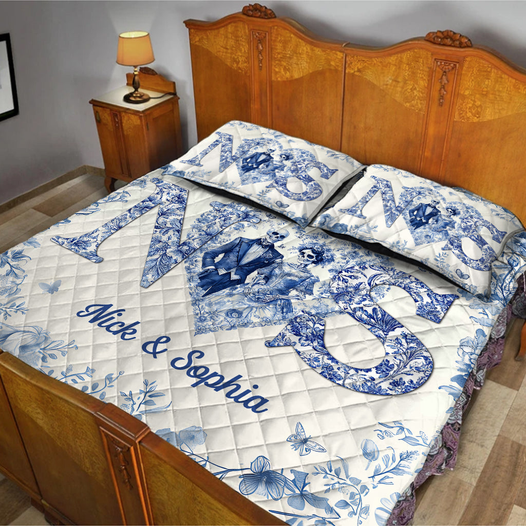 Till Death Do Us Part - Personalized Couple Quilt Set