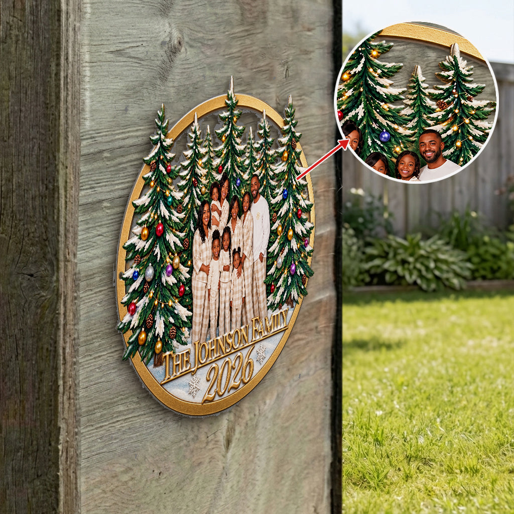Our Christmas - Personalized Family 3D Printed Cut Metal Sign