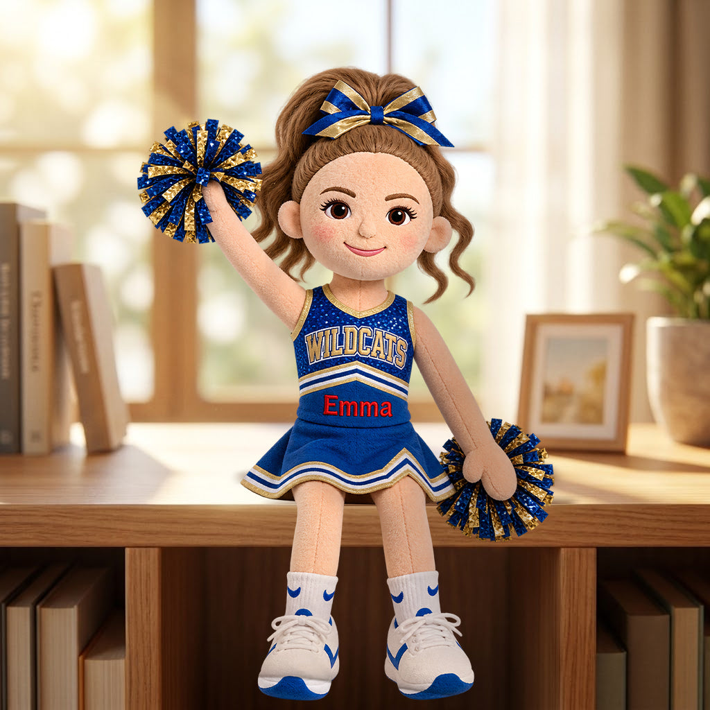 Cheerleading Girls - Personalized Cheerleading Posable Plush Doll