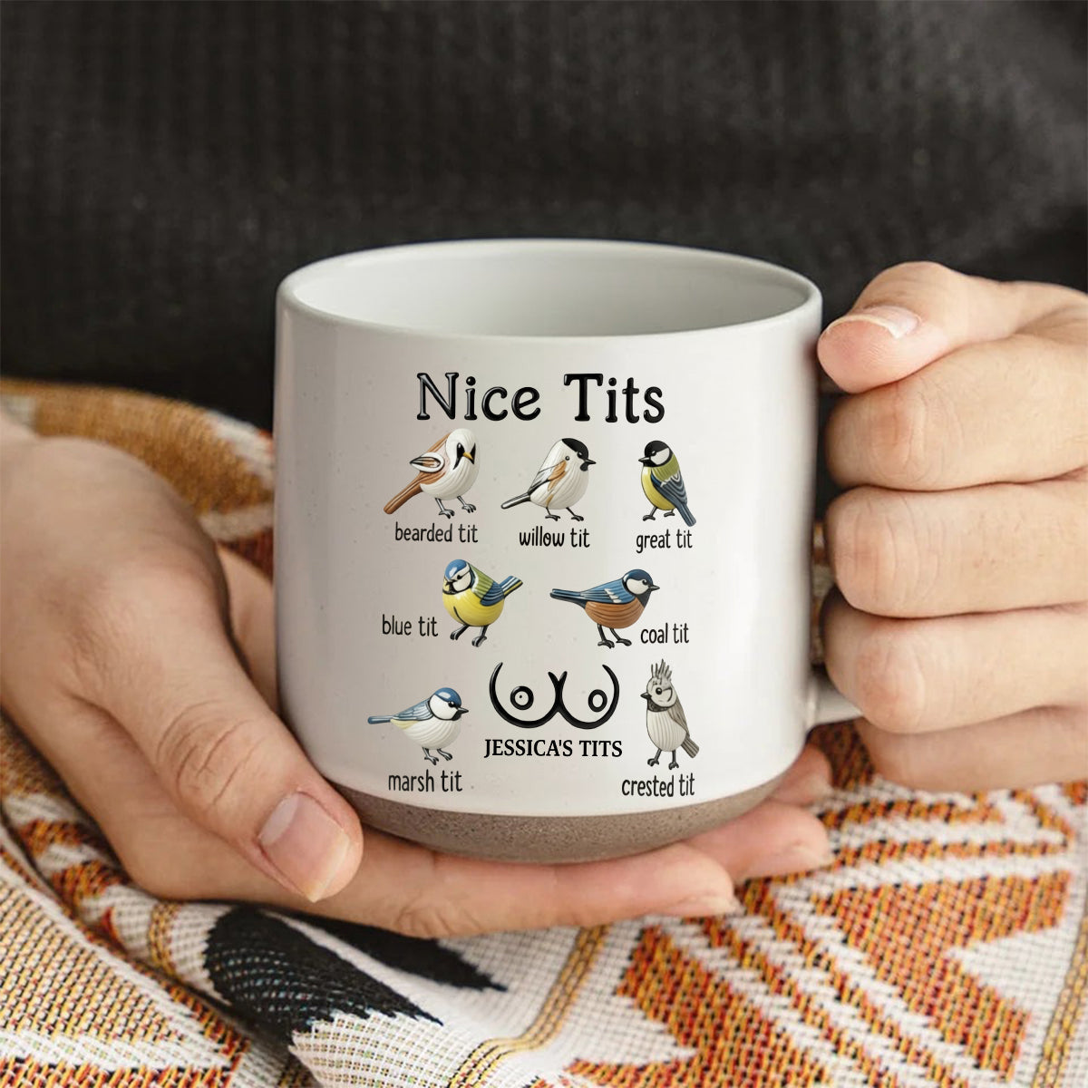 Nice Tits - Personalized Couple Printed Pottery Mug