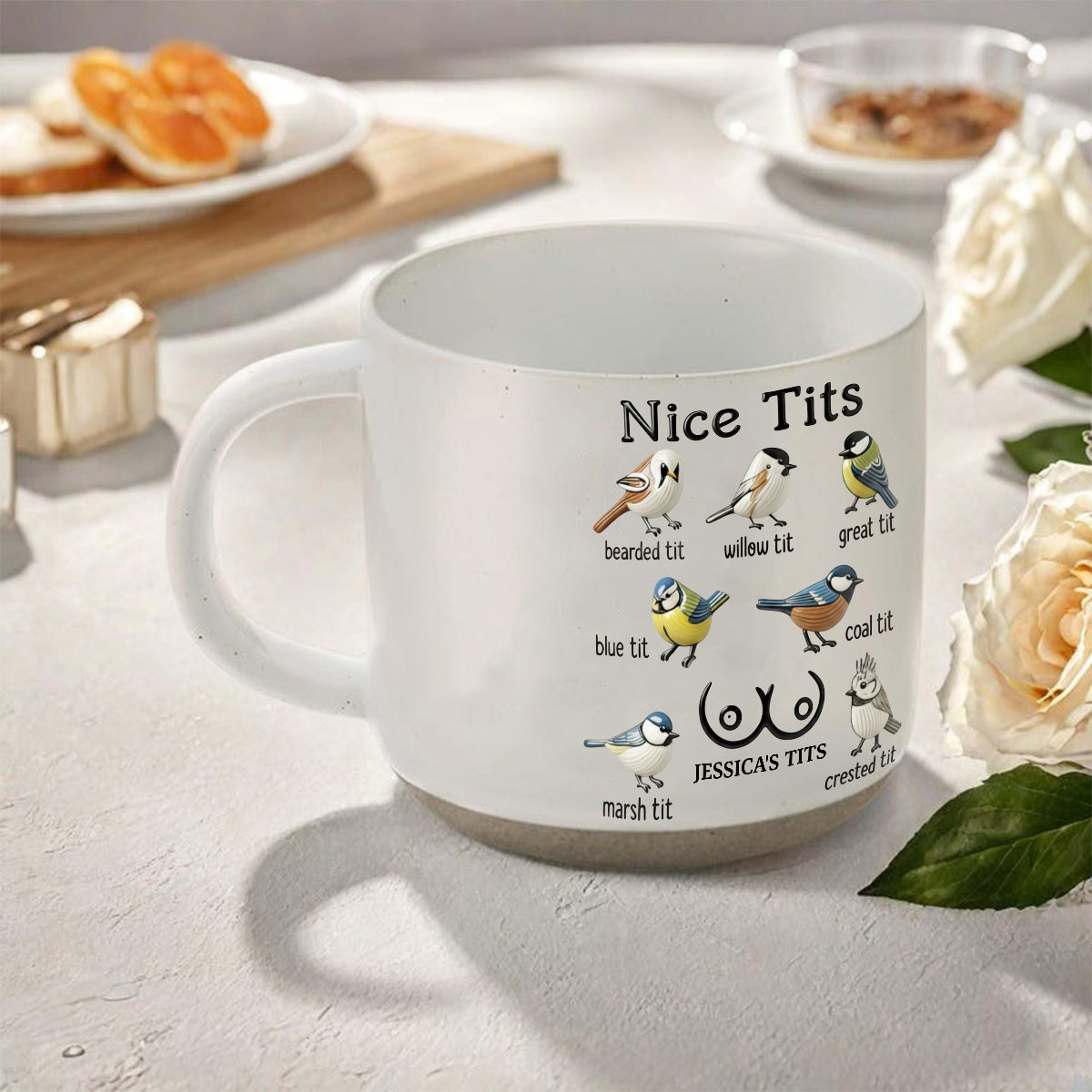 Nice Tits - Personalized Couple Printed Pottery Mug