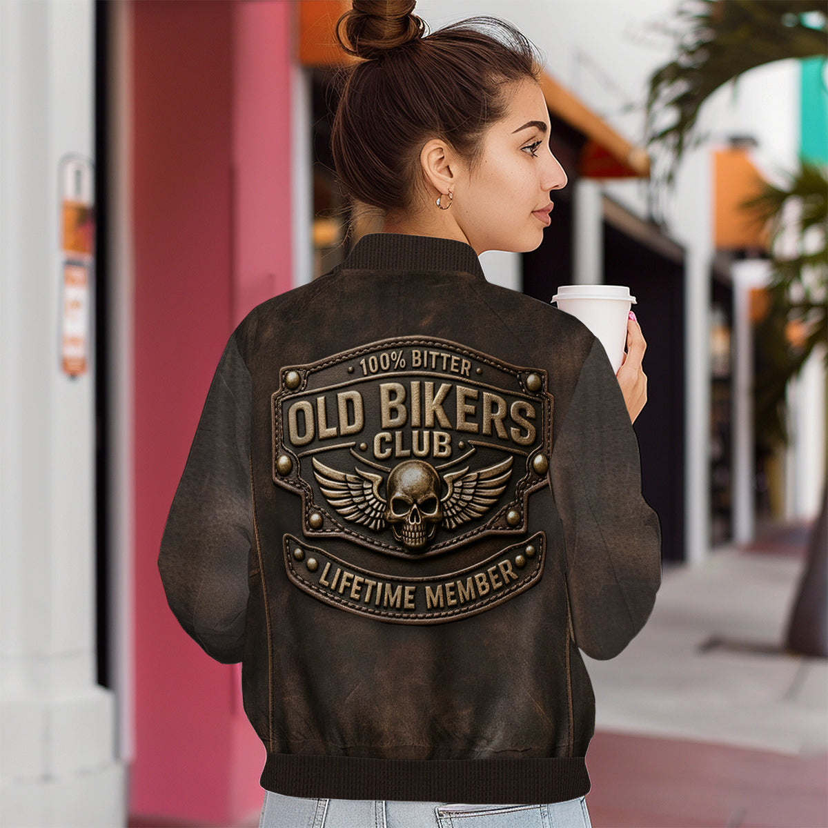 Old Biker Club - Personalisierte Biker-Bomberjacke