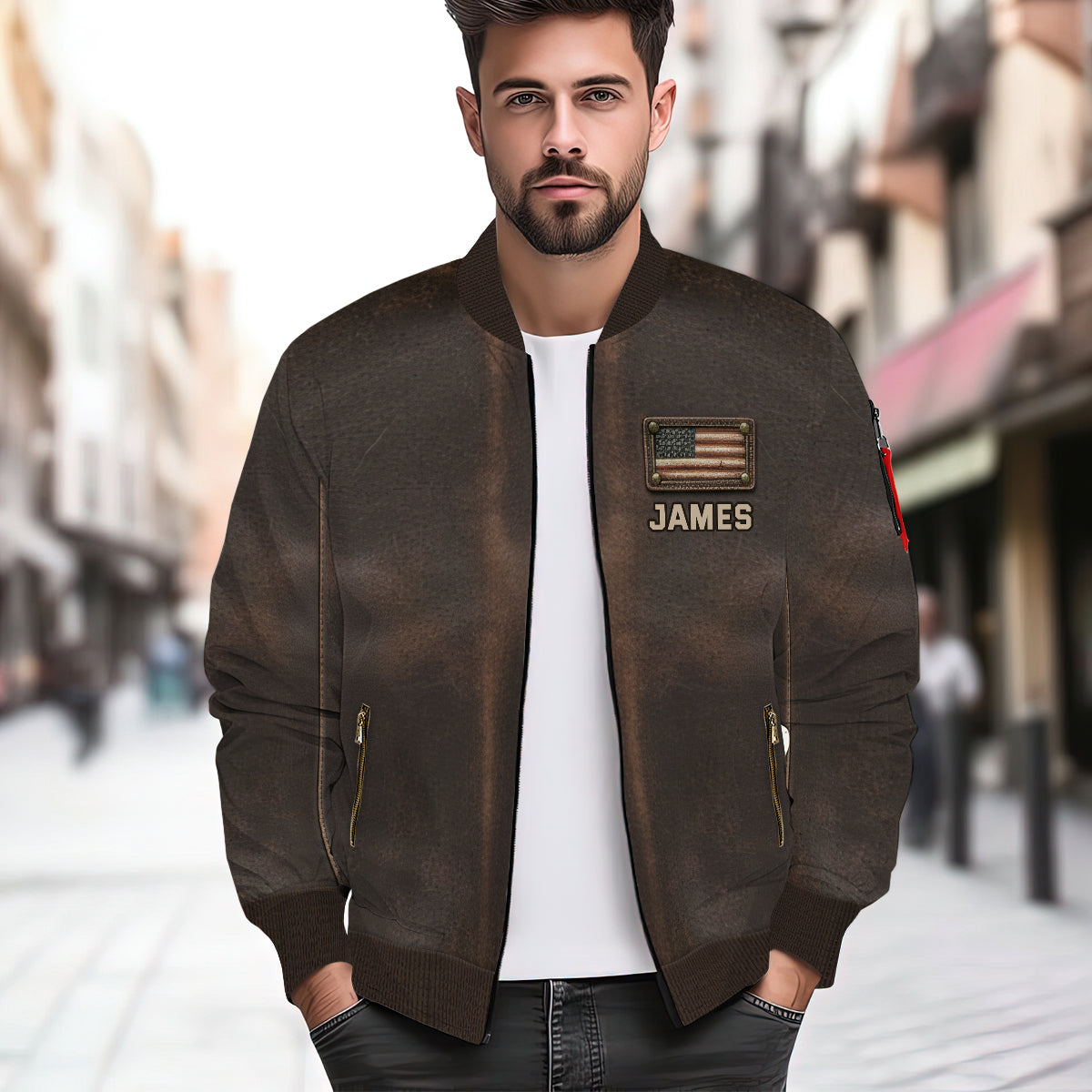 Old Biker Club - Personalisierte Biker-Bomberjacke