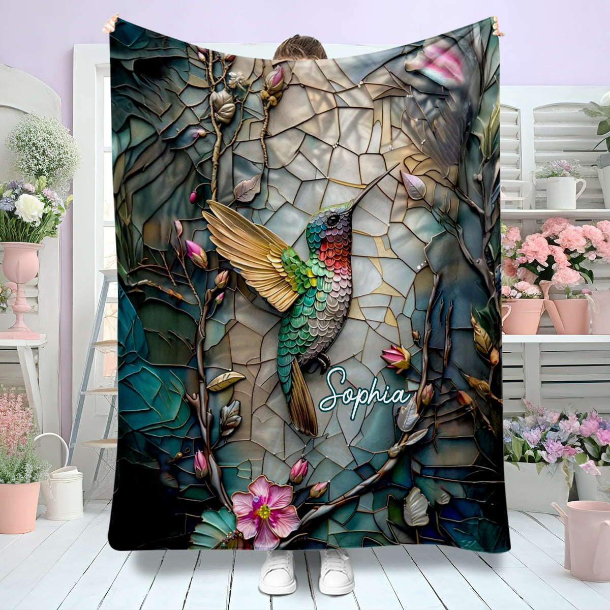 Couverture colibri artistique personnalisée