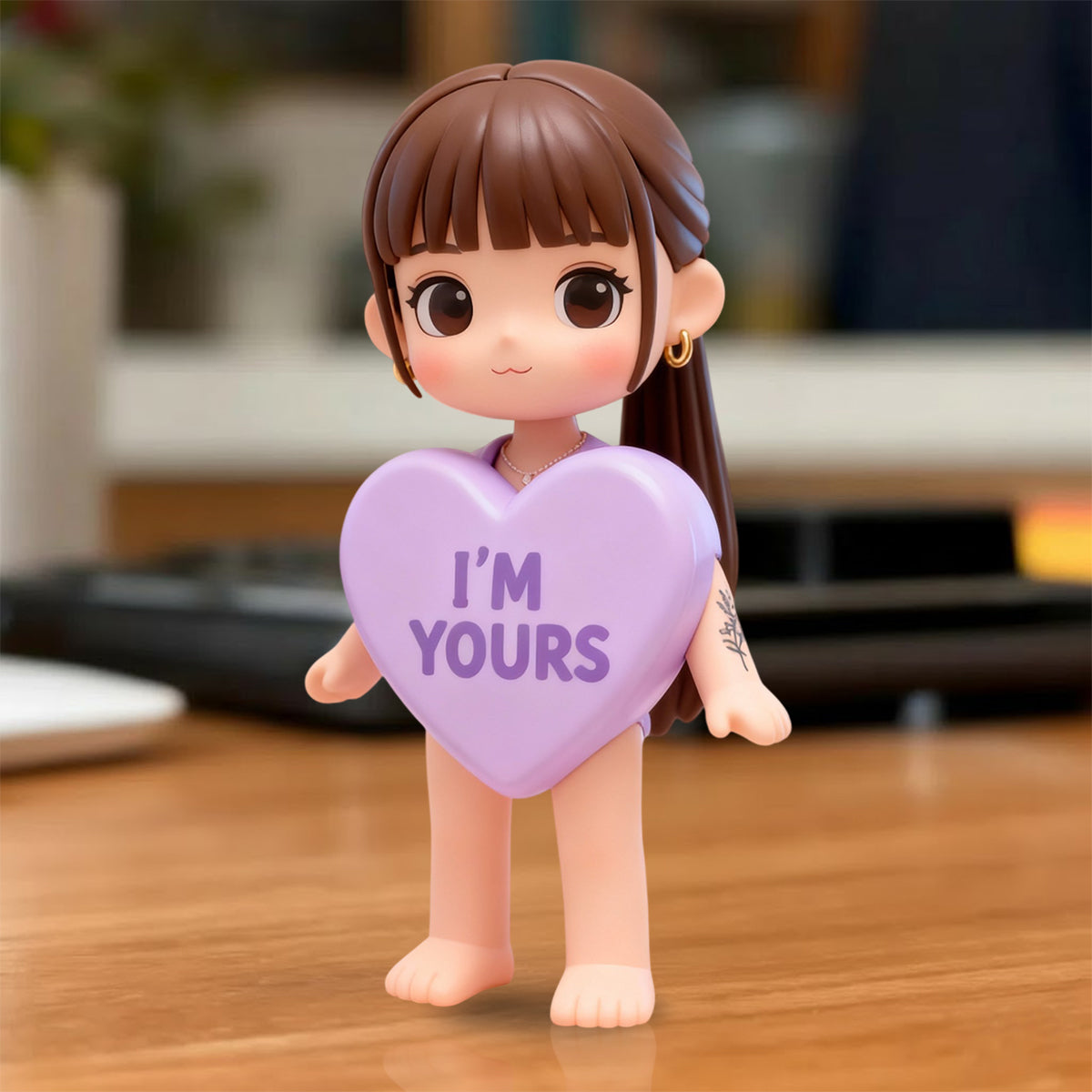 Custom Photo Conversation Heart Candy - Personalized Couple Custom Made 3D Minifigure