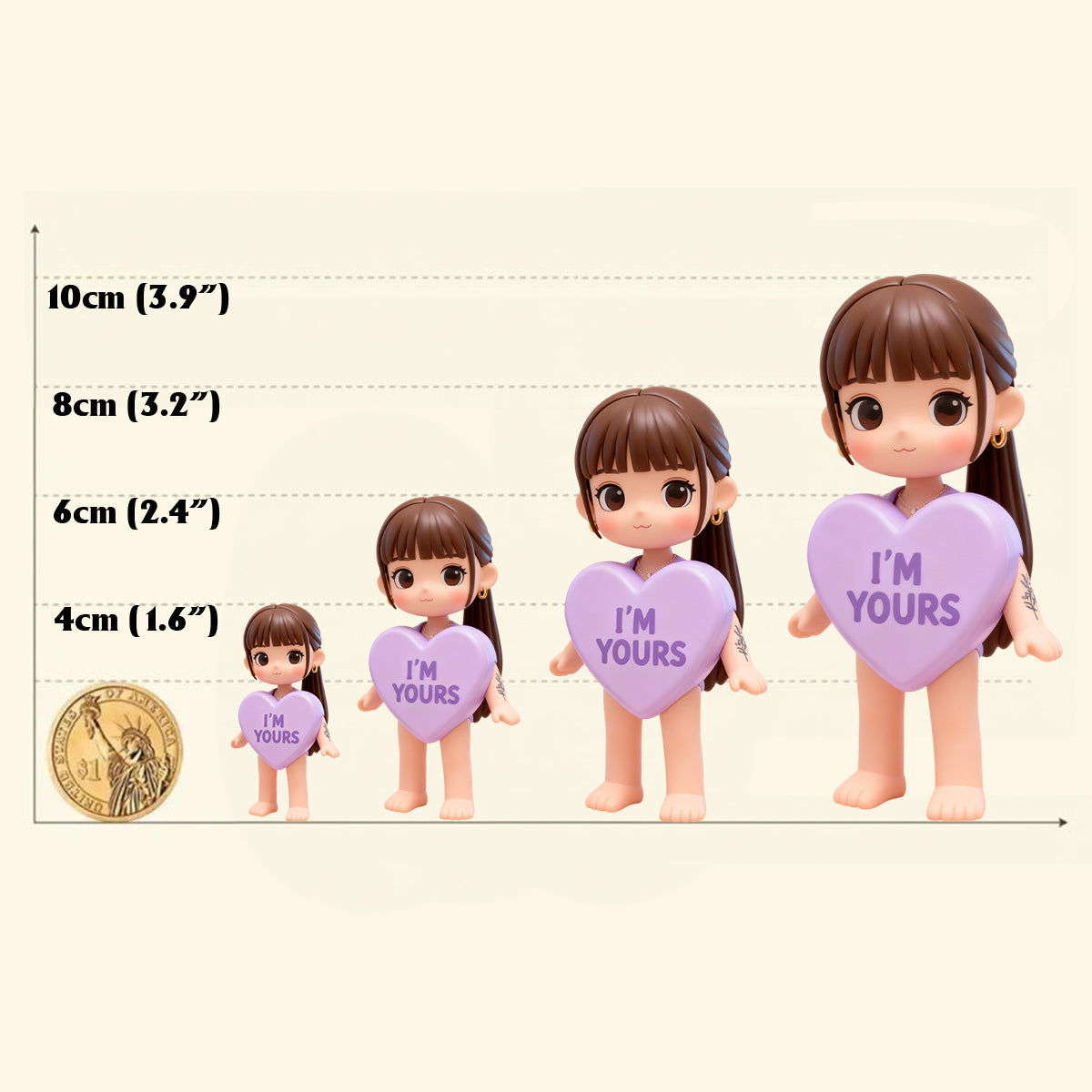 Custom Photo Conversation Heart Candy - Personalized Couple Custom Made 3D Minifigure