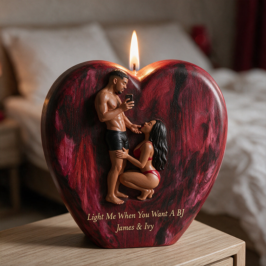 Light Me - Personalisierter Würziger Paar Holzkerzenhalter