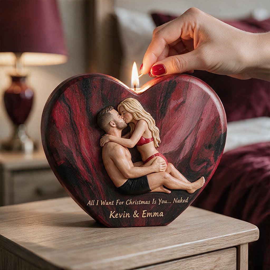 Light Me - Personalisierter Würziger Paar Holzkerzenhalter
