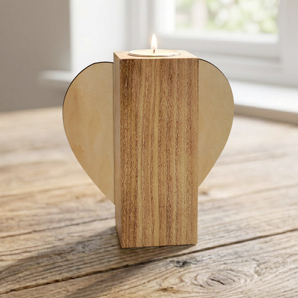 Light Me - Personalisierter Würziger Paar Holzkerzenhalter