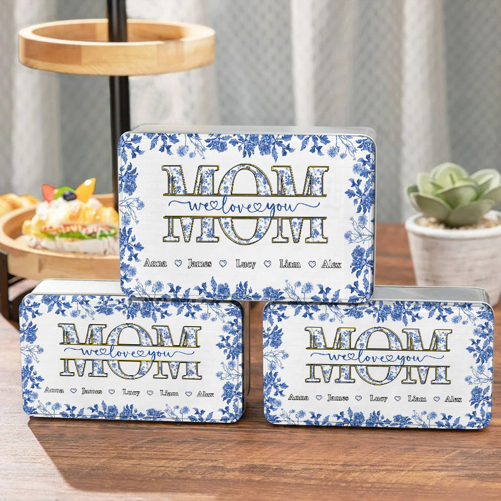 Mom We Love You Gift For Mom, Grandma,... - Personalized Mother Biscuit Tin