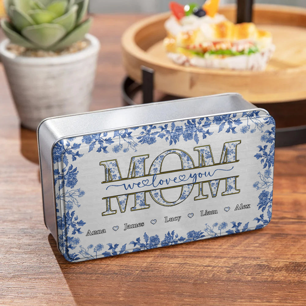 Mom We Love You Gift For Mom, Grandma,... - Personalized Mother Biscuit Tin