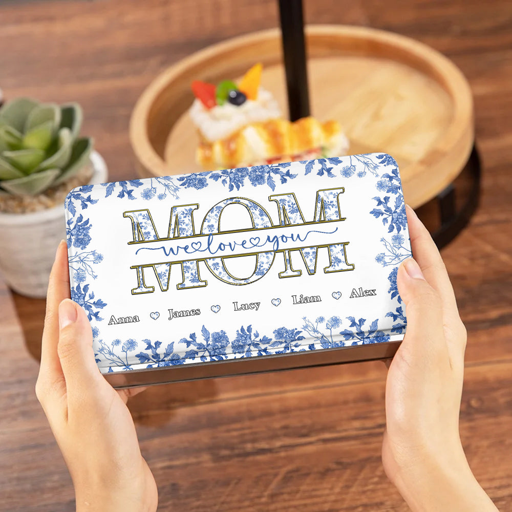 Mom We Love You Gift For Mom, Grandma,... - Personalized Mother Biscuit Tin
