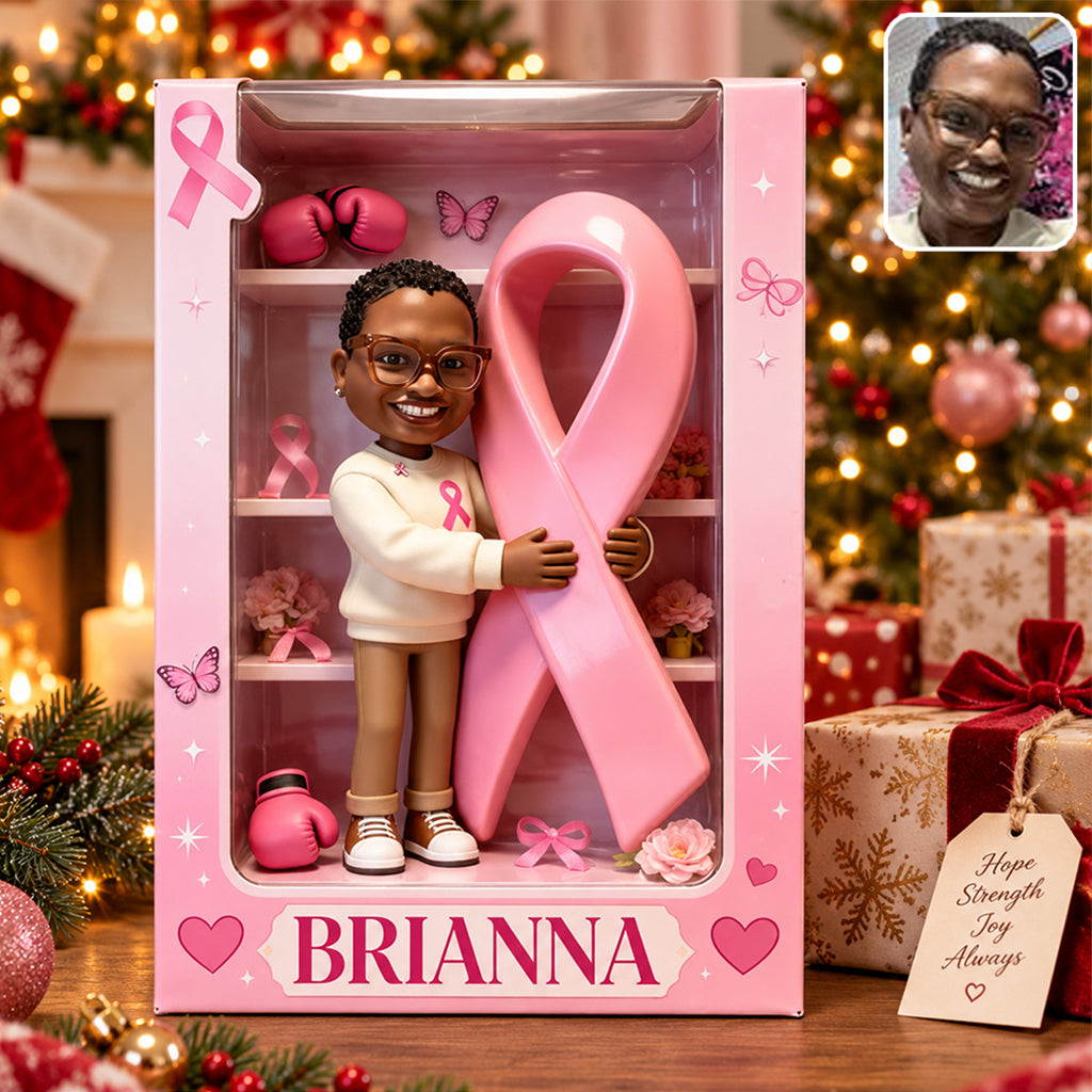 Pink Fighter - Personalized Breast Cancer Awareness Acrylic Display Box