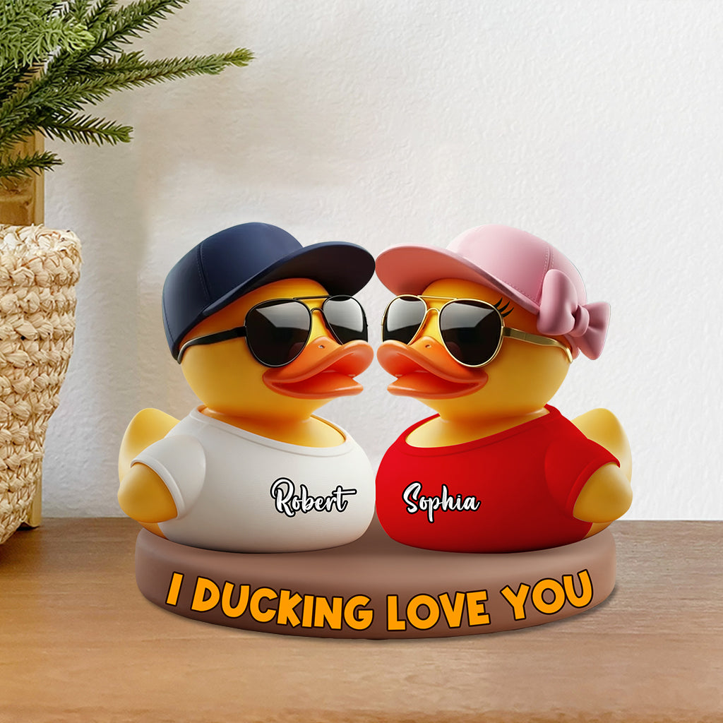 I Ducking Love You - Personalized Couple Custom Shaped Acrylic Plaque