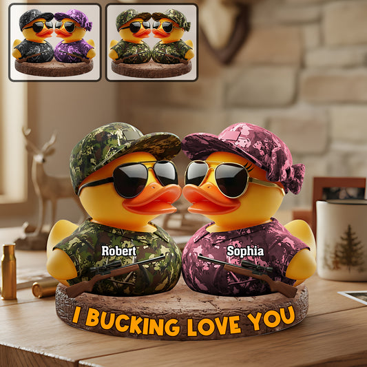 I Bucking Love You - Personalized Couple Custom Shaped Acrylic Plaque